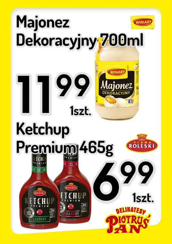 Delikatesy Piotruś Pan - gazetka promocyjna Plakaty promocyjne od środy 18.03 do środy 25.03