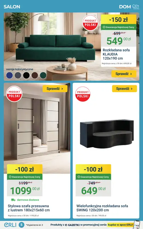 ERLI - gazetka promocyjna Urządzaj dom, doposaż warsztat – sprawdź okazje! od środy 18.03 do niedzieli 22.03 - strona 5