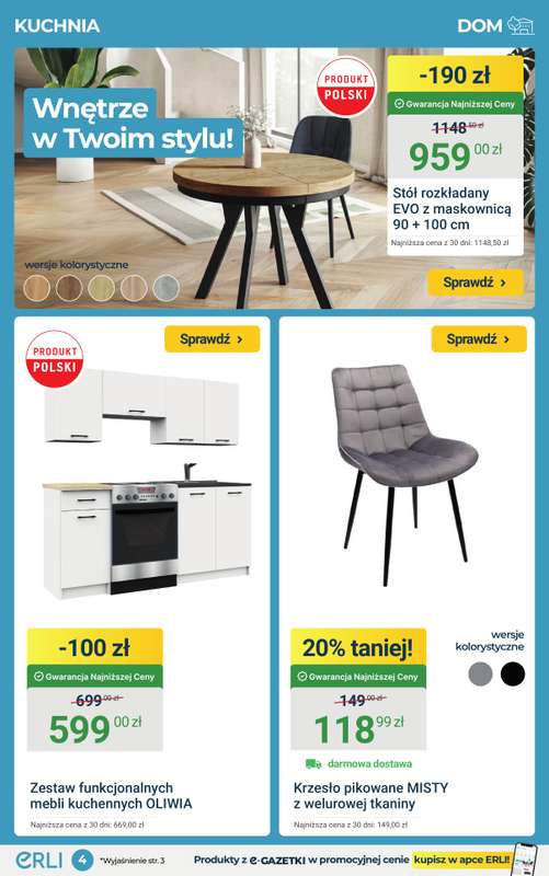 ERLI - gazetka promocyjna Urządzaj dom, doposaż warsztat – sprawdź okazje! od środy 18.03 do niedzieli 22.03 - strona 4