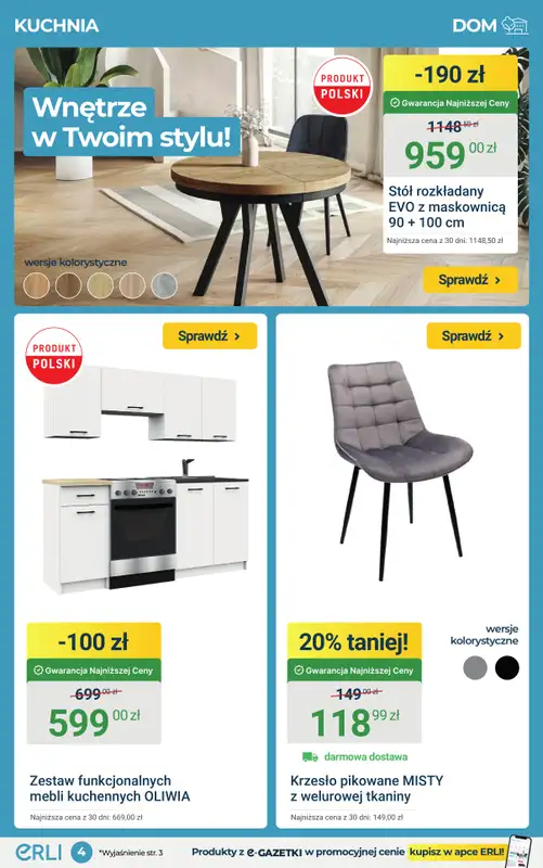 ERLI - gazetka promocyjna Urządzaj dom, doposaż warsztat – sprawdź okazje! od środy 18.03 do niedzieli 22.03 - strona 4