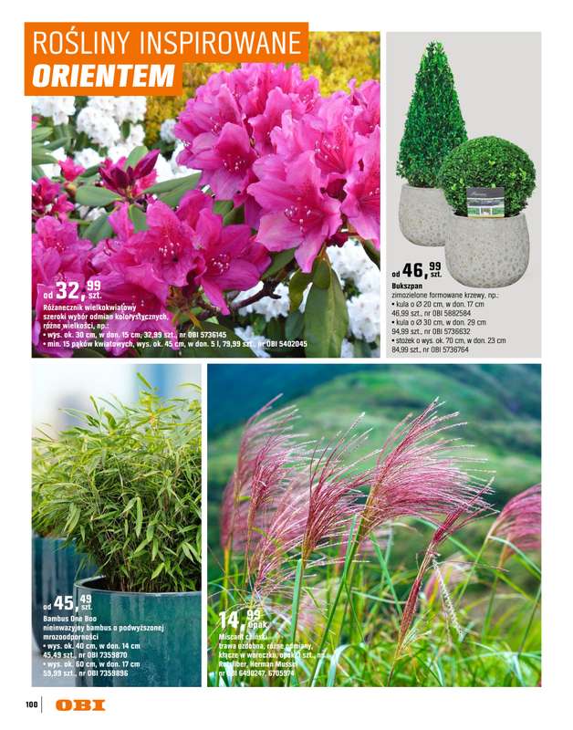 OBI - gazetka promocyjna Katalog Ogród od środy 18.03 do niedzieli 31.05 - strona 100