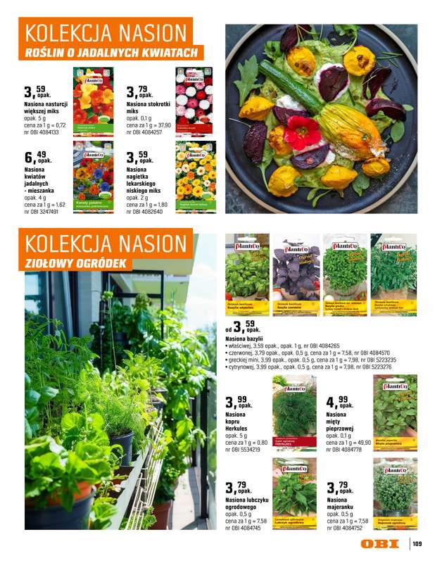 OBI - gazetka promocyjna Katalog Ogród od środy 18.03 do niedzieli 31.05 - strona 109