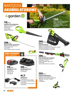 OBI - gazetka promocyjna Katalog Ogród od środy 18.03 do niedzieli 31.05 - strona 214