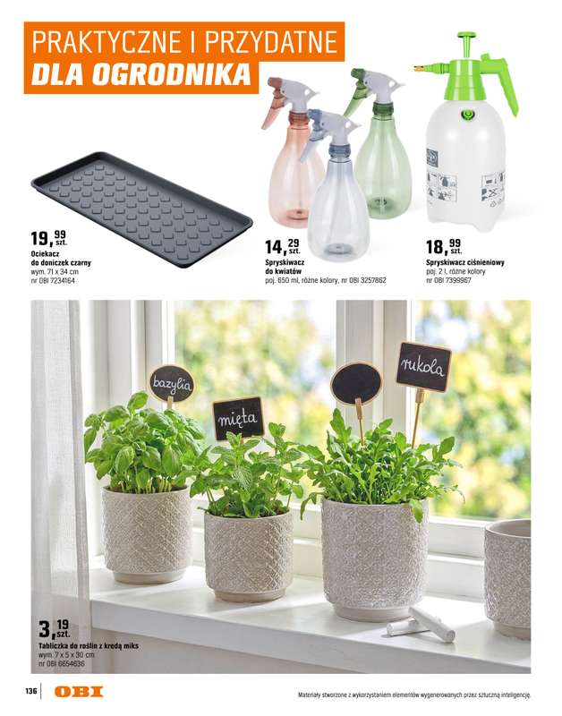 OBI - gazetka promocyjna Katalog Ogród od środy 18.03 do niedzieli 31.05 - strona 136