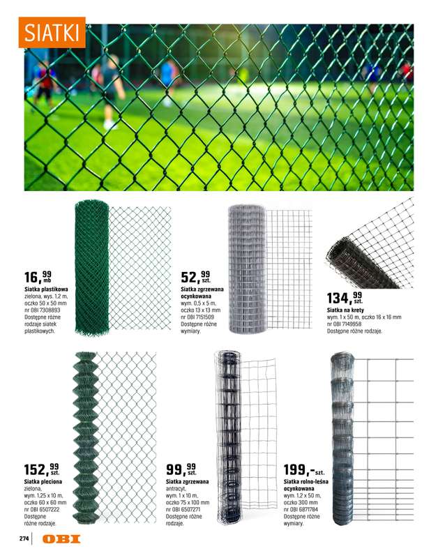 OBI - gazetka promocyjna Katalog Ogród od środy 18.03 do niedzieli 31.05 - strona 274
