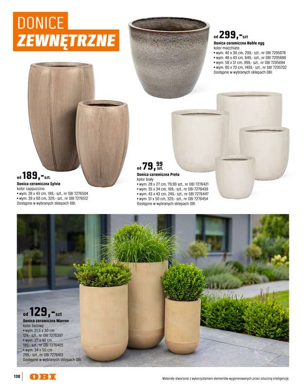 OBI - gazetka promocyjna Katalog Ogród od środy 18.03 do niedzieli 31.05 - strona 130