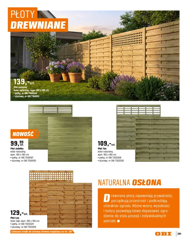 OBI - gazetka promocyjna Katalog Ogród od środy 18.03 do niedzieli 31.05 - strona 241