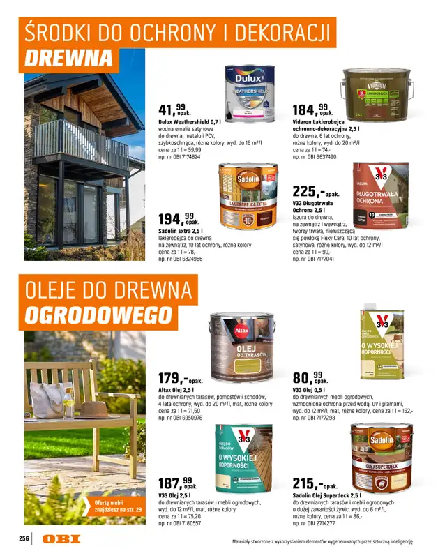 OBI - gazetka promocyjna Katalog Ogród od środy 18.03 do niedzieli 31.05 - strona 256