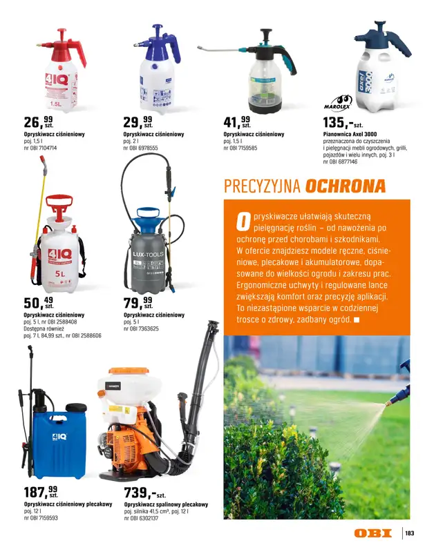 OBI - gazetka promocyjna Katalog Ogród od środy 18.03 do niedzieli 31.05 - strona 183