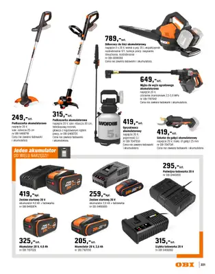 OBI - gazetka promocyjna Katalog Ogród od środy 18.03 do niedzieli 31.05 - strona 221