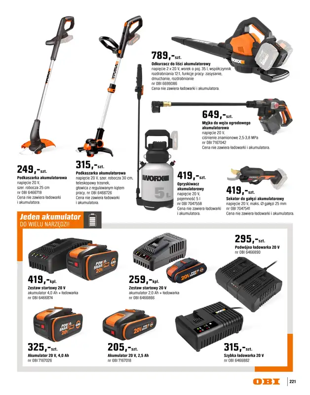 OBI - gazetka promocyjna Katalog Ogród od środy 18.03 do niedzieli 31.05 - strona 221