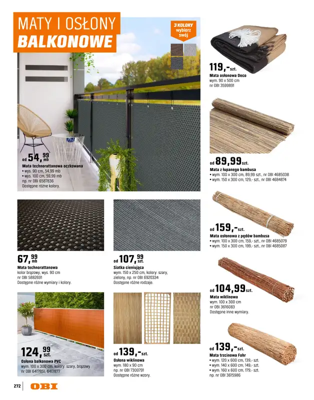 OBI - gazetka promocyjna Katalog Ogród od środy 18.03 do niedzieli 31.05 - strona 272