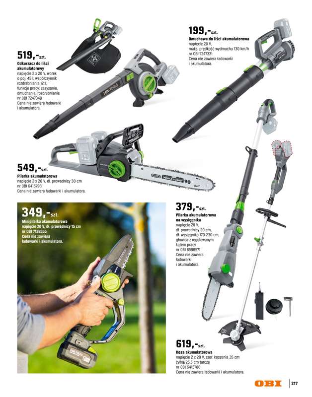 OBI - gazetka promocyjna Katalog Ogród od środy 18.03 do niedzieli 31.05 - strona 217