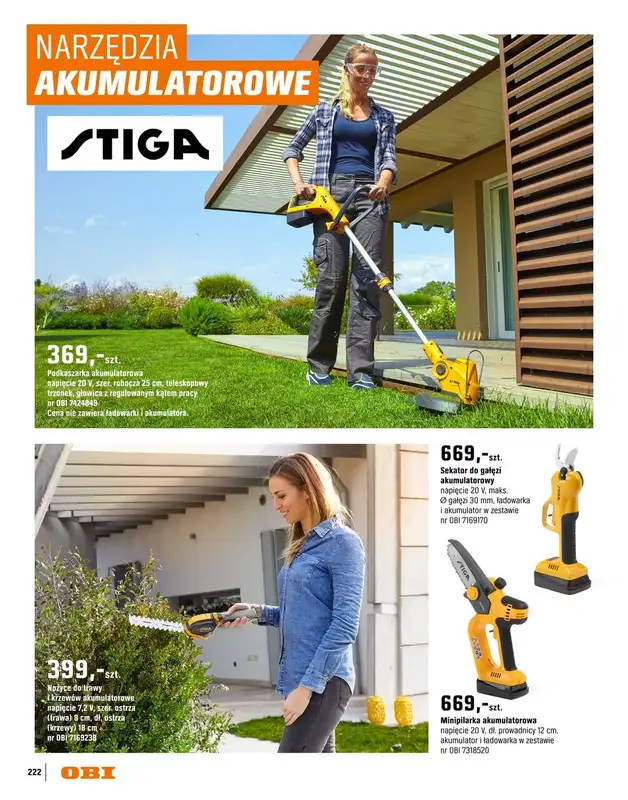 OBI - gazetka promocyjna Katalog Ogród od środy 18.03 do niedzieli 31.05 - strona 222