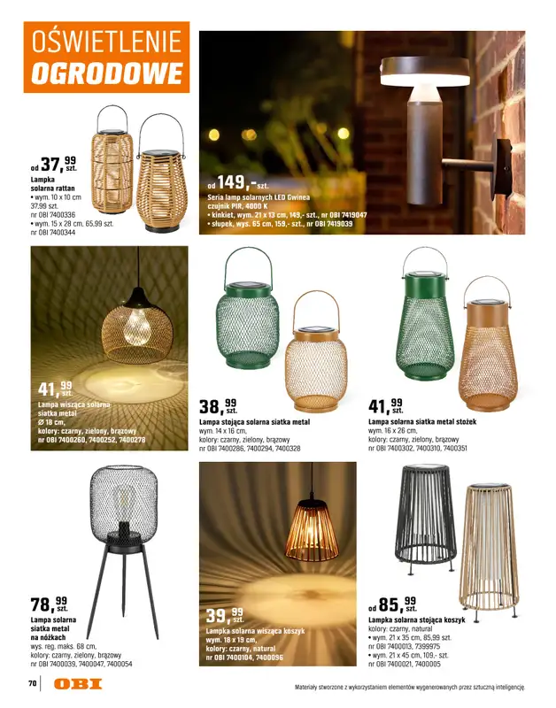 OBI - gazetka promocyjna Katalog Ogród od środy 18.03 do niedzieli 31.05 - strona 70