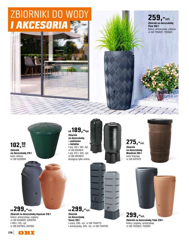 OBI - gazetka promocyjna Katalog Ogród od środy 18.03 do niedzieli 31.05 - strona 276