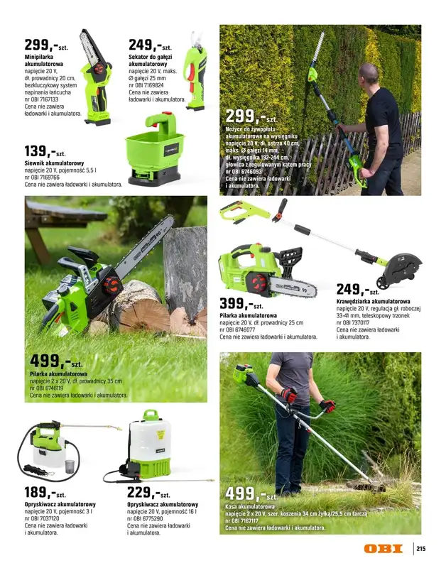 OBI - gazetka promocyjna Katalog Ogród od środy 18.03 do niedzieli 31.05 - strona 215