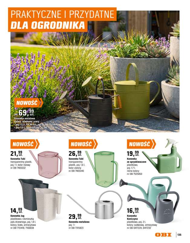 OBI - gazetka promocyjna Katalog Ogród od środy 18.03 do niedzieli 31.05 - strona 135