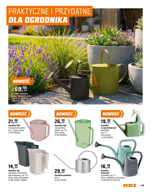 OBI - gazetka promocyjna Katalog Ogród od środy 18.03 do niedzieli 31.05 - strona 135