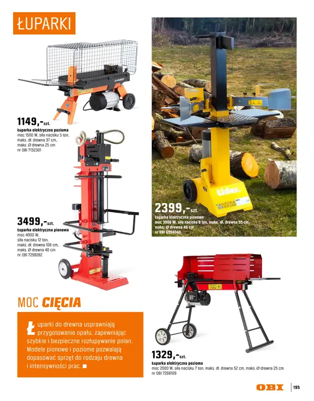 OBI - gazetka promocyjna Katalog Ogród od środy 18.03 do niedzieli 31.05 - strona 195