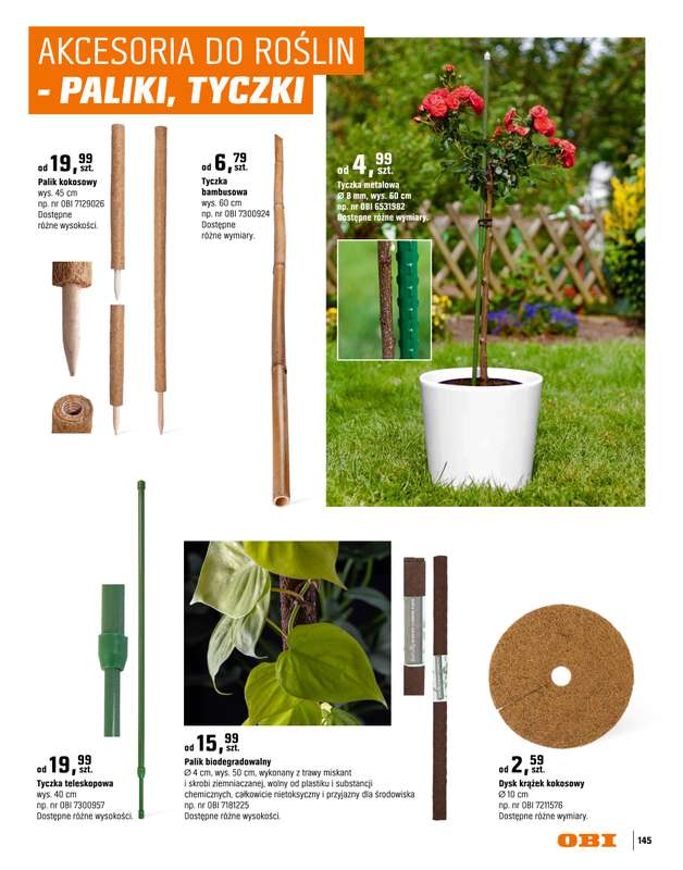 OBI - gazetka promocyjna Katalog Ogród od środy 18.03 do niedzieli 31.05 - strona 145