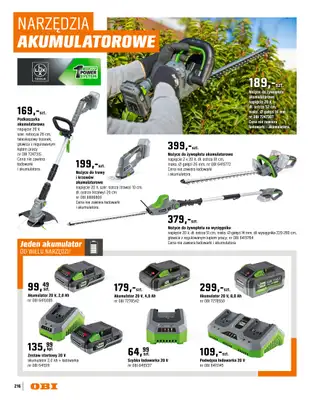 OBI - gazetka promocyjna Katalog Ogród od środy 18.03 do niedzieli 31.05 - strona 216