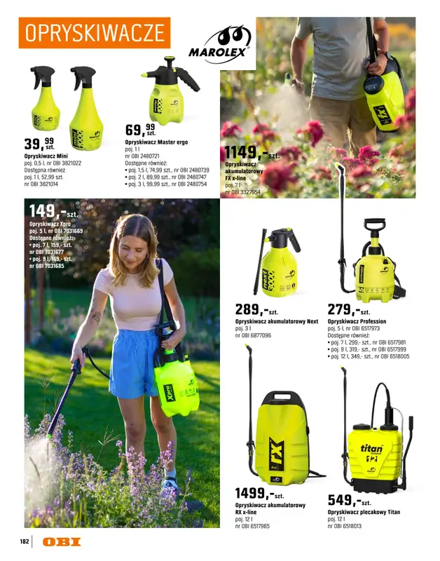 OBI - gazetka promocyjna Katalog Ogród od środy 18.03 do niedzieli 31.05 - strona 182