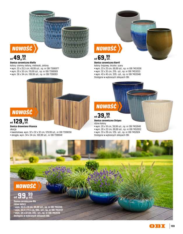 OBI - gazetka promocyjna Katalog Ogród od środy 18.03 do niedzieli 31.05 - strona 133