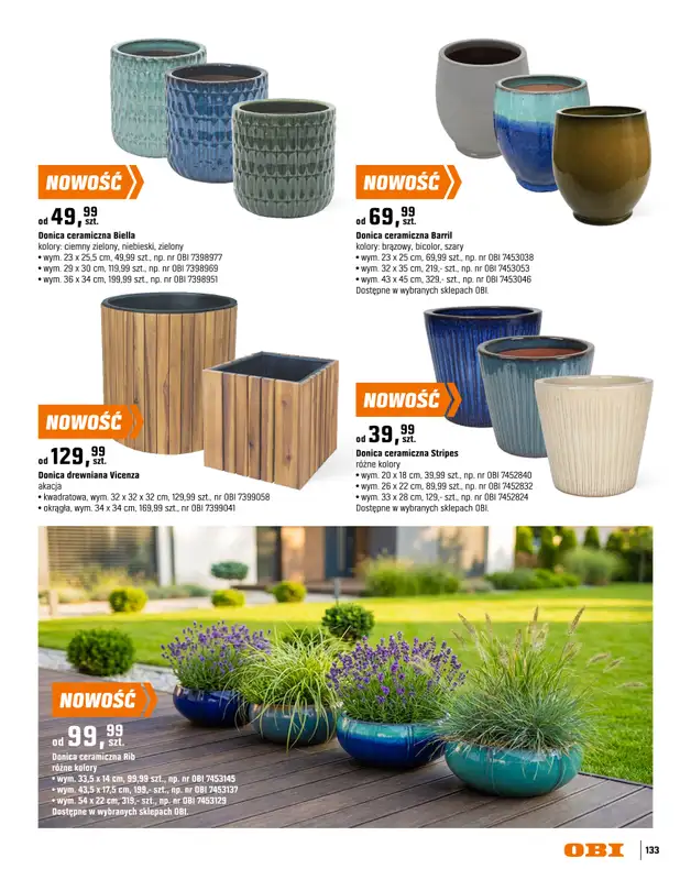 OBI - gazetka promocyjna Katalog Ogród od środy 18.03 do niedzieli 31.05 - strona 133