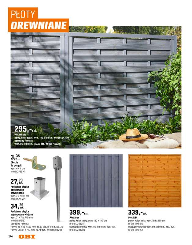 OBI - gazetka promocyjna Katalog Ogród od środy 18.03 do niedzieli 31.05 - strona 244