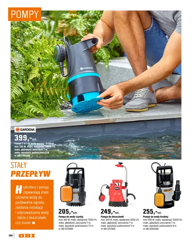 OBI - gazetka promocyjna Katalog Ogród od środy 18.03 do niedzieli 31.05 - strona 184