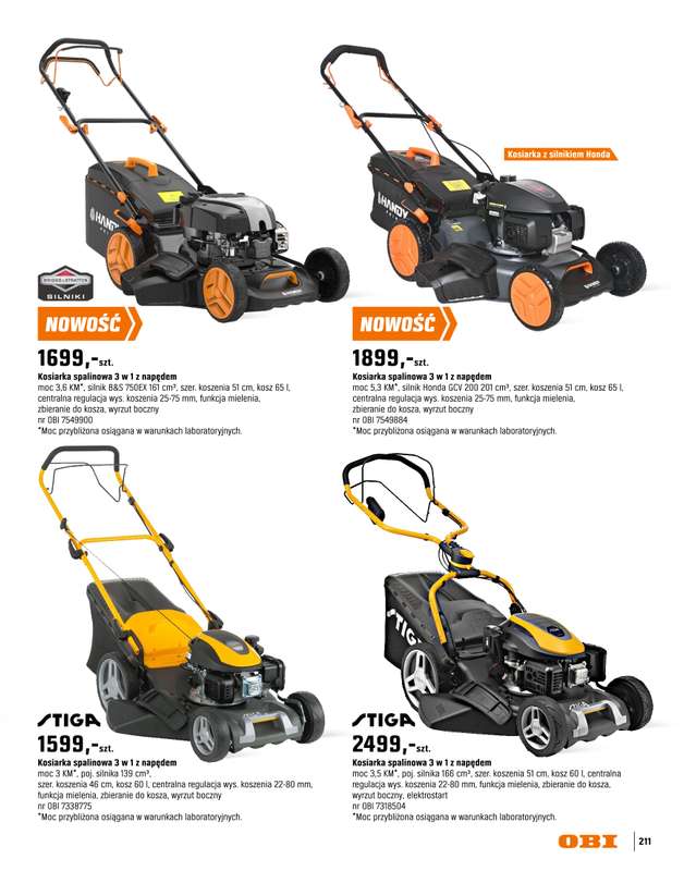 OBI - gazetka promocyjna Katalog Ogród od środy 18.03 do niedzieli 31.05 - strona 211