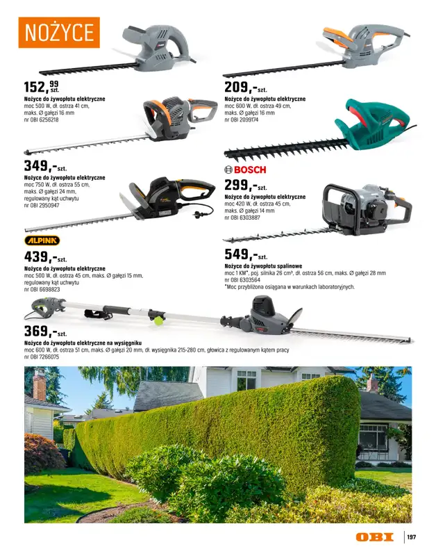 OBI - gazetka promocyjna Katalog Ogród od środy 18.03 do niedzieli 31.05 - strona 197