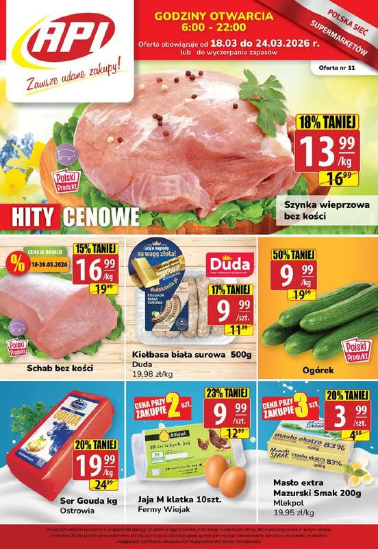 API Market - gazetka promocyjna Gazetka od środy 18.03 do wtorku 24.03