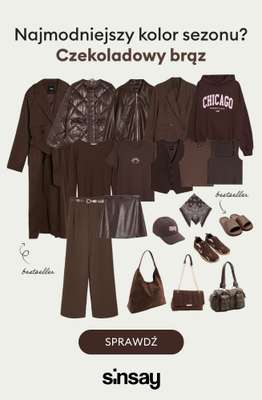 Sinsay - gazetka promocyjna Czekoladowy brąz - najmodniejszy kolor sezonu! od środy 18.03 