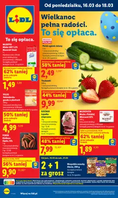 Lidl - gazetka promocyjna Oferta od poniedziałku od poniedziałku 16.03 do środy 18.03
