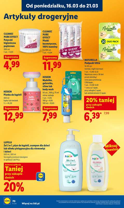 Lidl - gazetka promocyjna Oferta od poniedziałku od poniedziałku 16.03 do środy 18.03 - strona 72