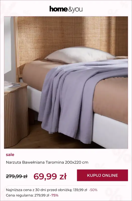 home&you - gazetka promocyjna SALE: tekstylia sypialniane od środy 18.03 do środy 25.03 - strona 3