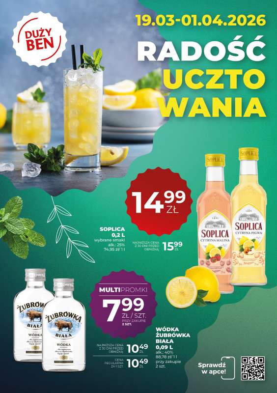 Duży Ben - gazetka promocyjna Gazetka alkoholowa od czwartku 19.03 do środy 01.04