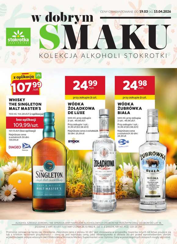 Stokrotka - gazetka promocyjna W dobrym smaku od czwartku 19.03 do środy 15.04