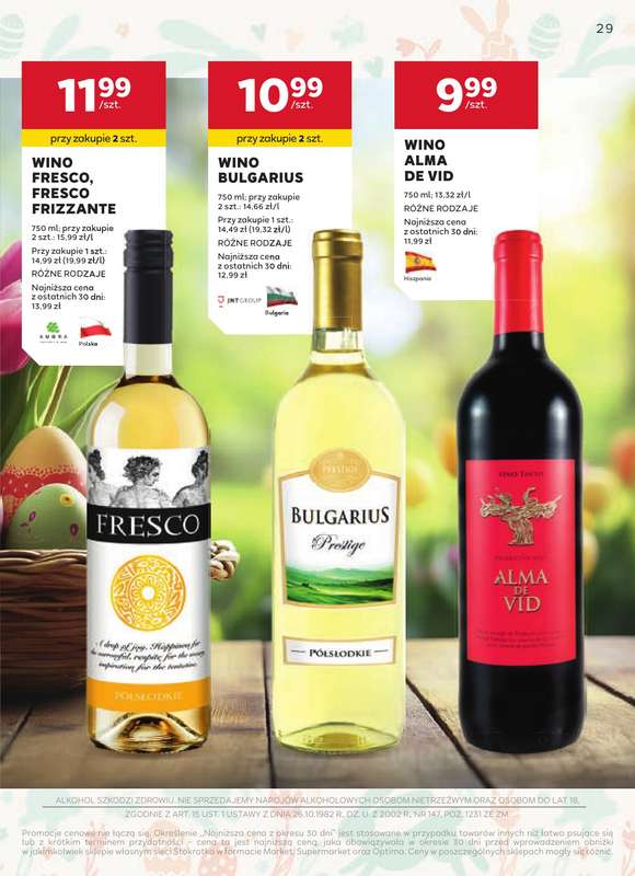 Stokrotka - gazetka promocyjna W dobrym smaku od czwartku 19.03 do środy 15.04 - strona 29