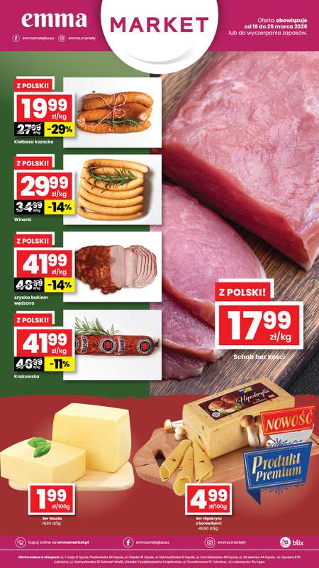 emma MARKET - gazetka promocyjna Oferta Emma Market od czwartku 19.03 do środy 25.03
