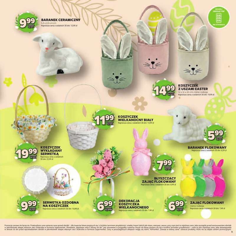 Stokrotka - gazetka promocyjna Katalog Wielkanocny!  do środy 08.04 - strona 5