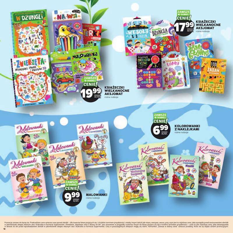 Stokrotka - gazetka promocyjna Katalog Wielkanocny!  do środy 08.04 - strona 12