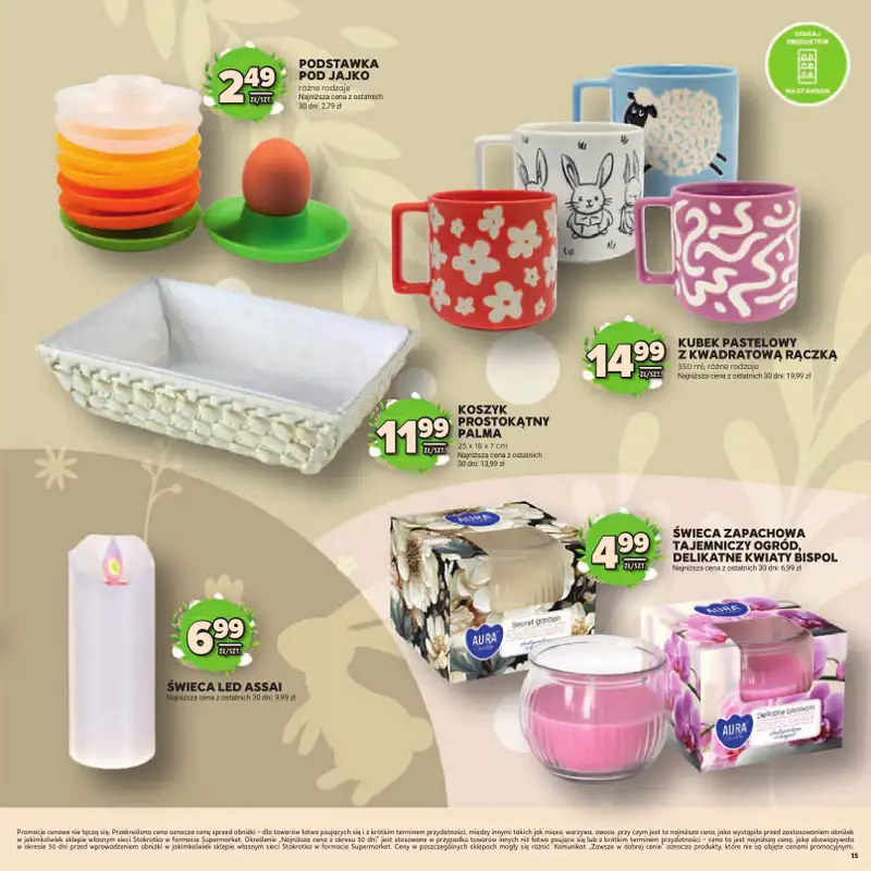 Stokrotka - gazetka promocyjna Katalog Wielkanocny!  do środy 08.04 - strona 15
