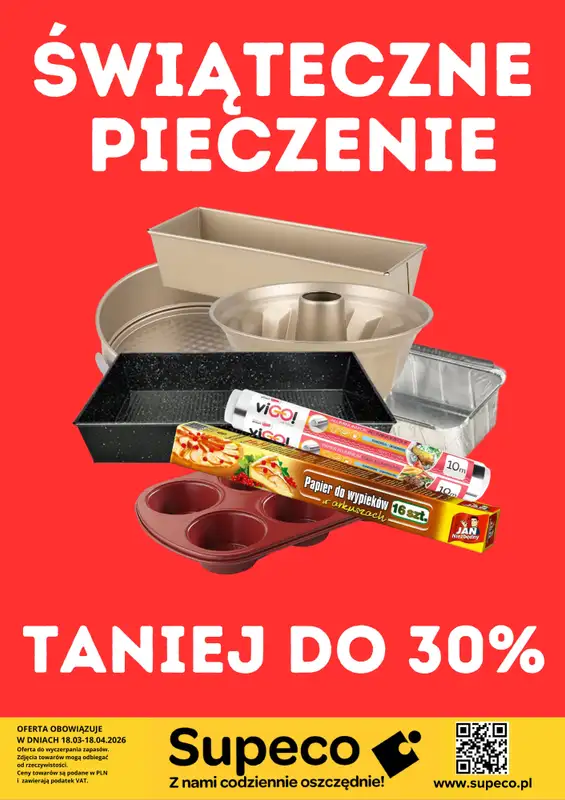Supeco - gazetka promocyjna Świąteczne pieczenie  