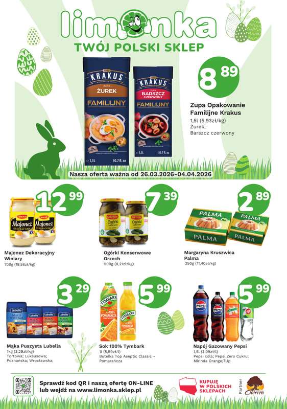 Limonka - gazetka promocyjna Gazetka od czwartku 26.03 do soboty 04.04