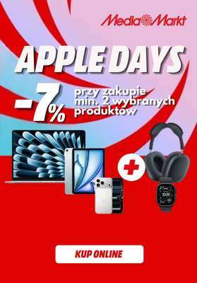 Media Markt - gazetka promocyjna Apple Days - 7% przy zakupie zestawu od środy 18.03 do niedzieli 22.03