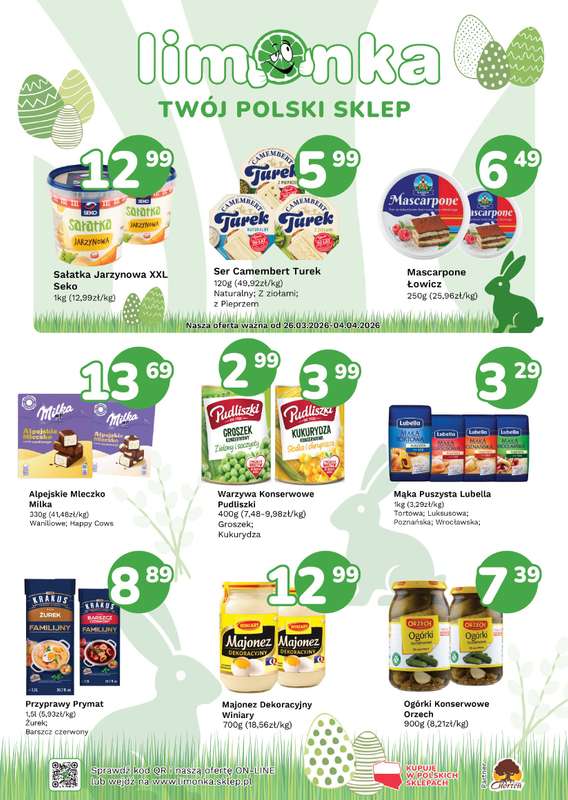 Limonka - gazetka promocyjna Plakaty promocyjne od czwartku 26.03 do soboty 04.04