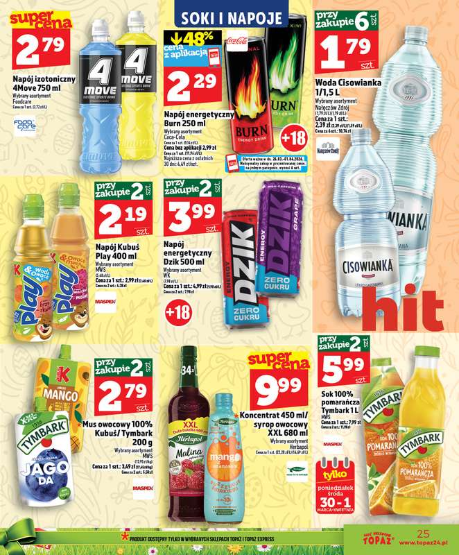 TOPAZ - gazetka promocyjna Nowa oferta od czwartku, 26.03 od czwartku 26.03 do środy 01.04 - strona 25